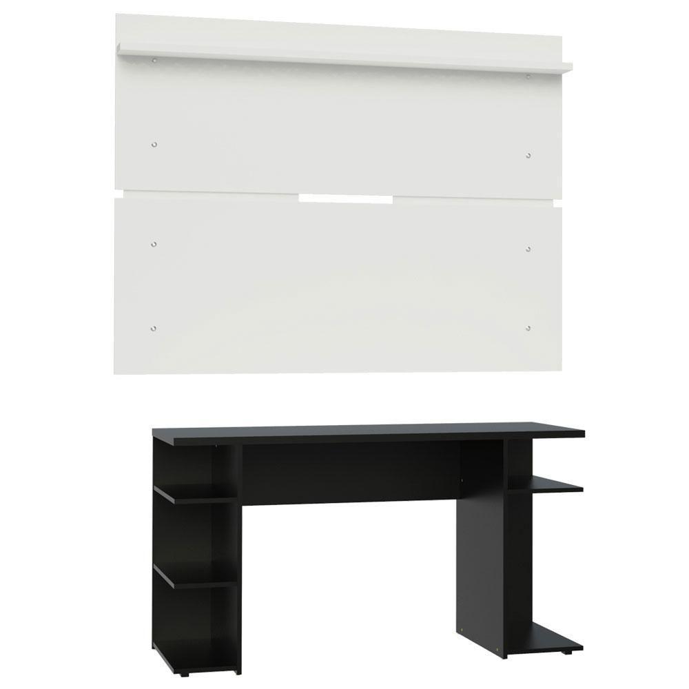 Mesa Para Computador Gamer E Painel Tv - Preto/branco - 5