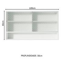 Armário Aéreo Madesa Glamy 2 Portas Quadrato e 1 Nicho BR - 8