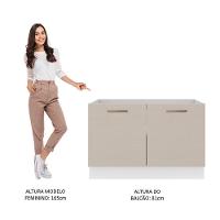 Balcão Gabinete De Pia 2 Portas Branco/crema Agata Madesa Branco/crema - 8