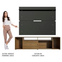 Rack Cancun e Painel para TV até 65" Rustic/Preto Madesa - 5