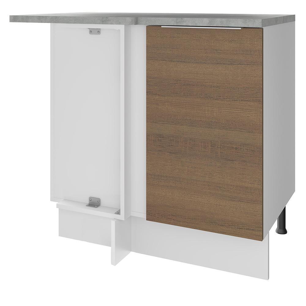 Balcão de Canto Stella 1 Porta Branco/rustic Madesa - 2