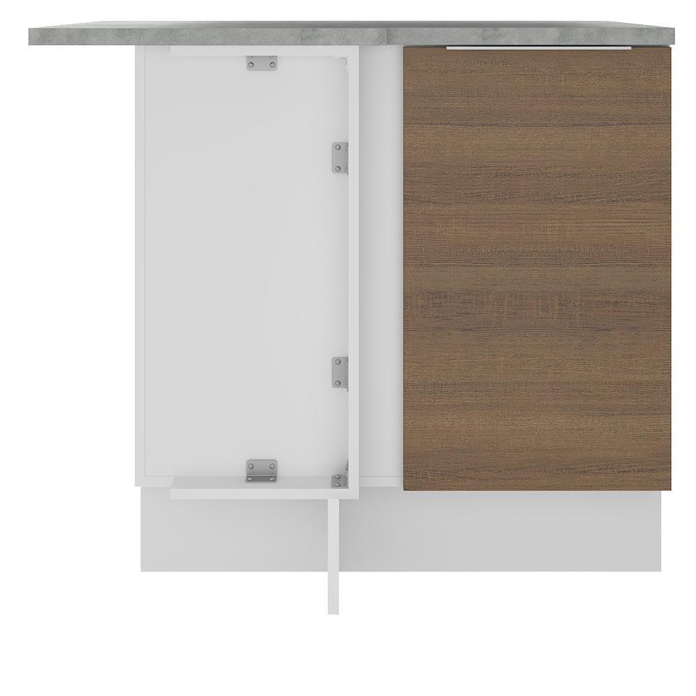 Balcão de Canto Stella 1 Porta Branco/rustic Madesa - 3