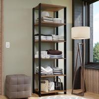 Closet Aberto Guarda-roupa 59cm Rustic/preto Madesa Rustic/preto - 1