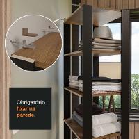 Closet Aberto Guarda-roupa 59cm Rustic/preto Madesa Rustic/preto - 6