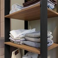 Closet Aberto Guarda-roupa 59cm Rustic/preto Madesa Rustic/preto - 7