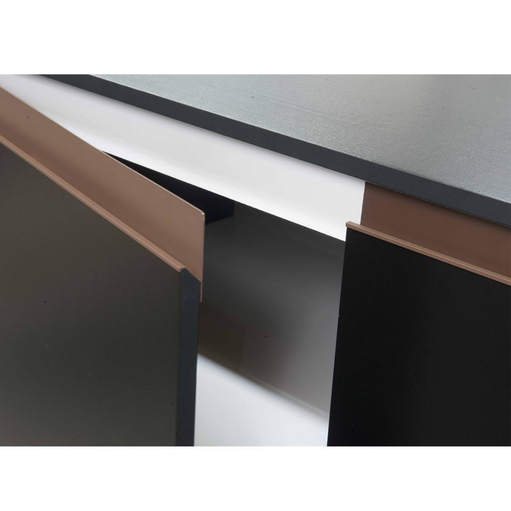 Kit Reims com Armário Aéreo e Balcão Preto Madesa - 3