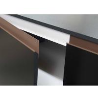 Kit Reims com Armário Aéreo e Balcão Preto Madesa - 3