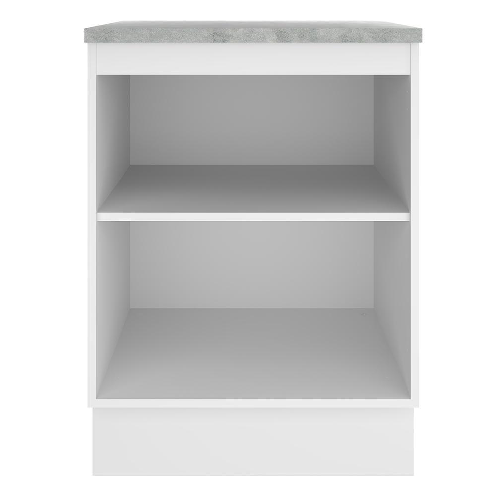 Balcão Glamy 60 cm 1 Porta Branco e Rustic Madesa - 6