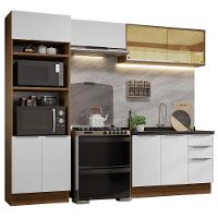 Armário De Cozinha Completa 270cm Rustic/branco Stella Madesa 06 Rustic/branco - 10