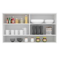 Aéreo Glamy 2 Portas de Correr Vidro e 1 Nicho Branco Madesa - 13