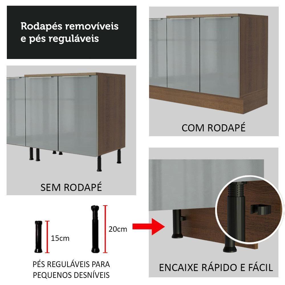 Balcão Madesa Lux 60 Cm 1 Porta Rustic/cinza - 7