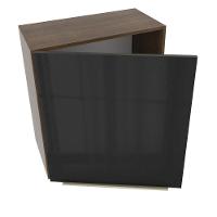 Armário Aéreo Madesa Lux 60cm 1 Porta Rustic e Preto - 14