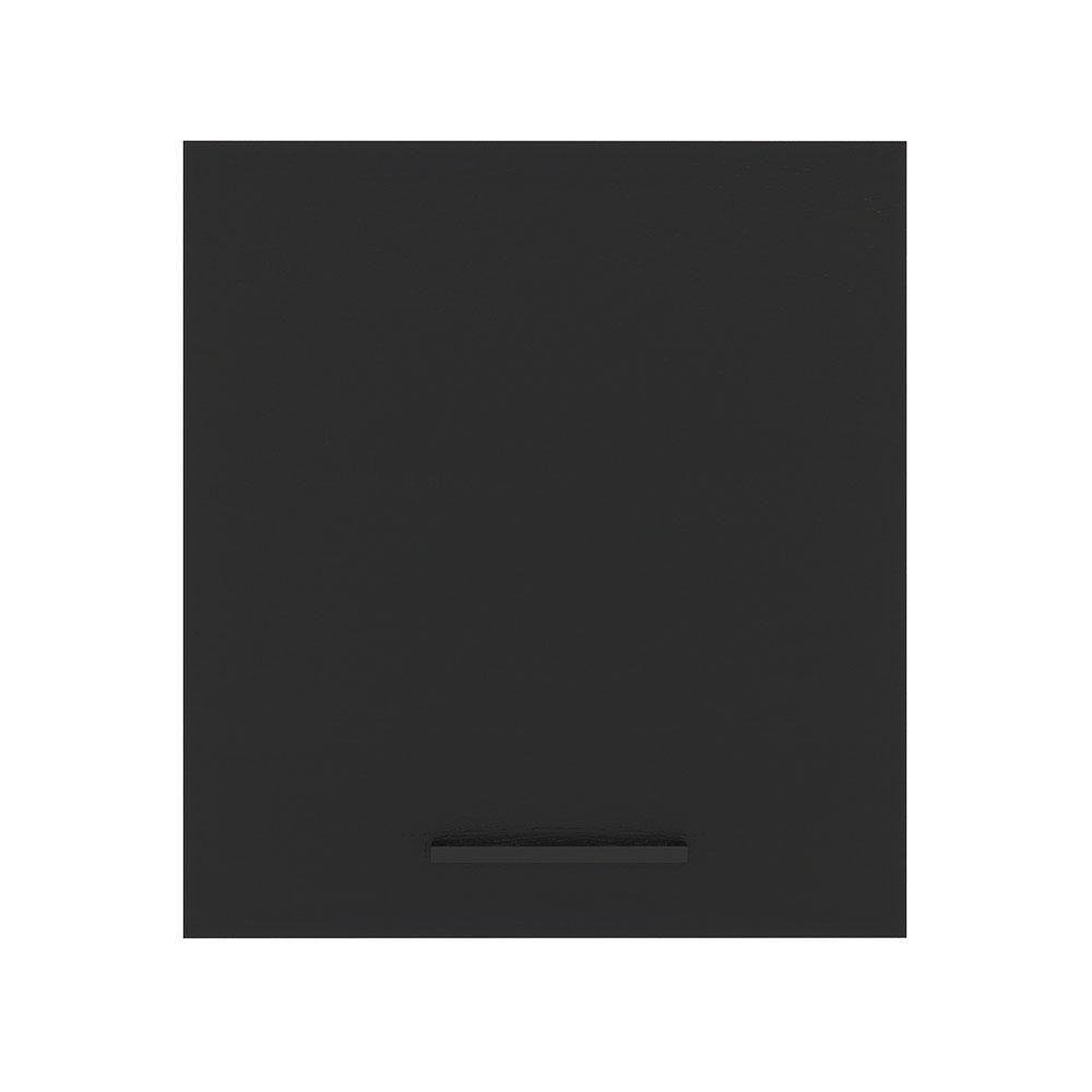 Armário Aéreo Madesa Agata 60cm 1 Porta Rustic Preto - 6