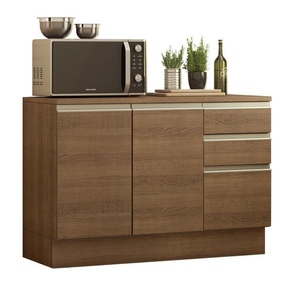 Balcão de Pia Glamy 2 Portas 3 Gavetas Rustic Madesa - 2