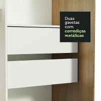 Guarda-roupa 2 Portas de Correr com Espelho 2 Gavetas Madesa - 9