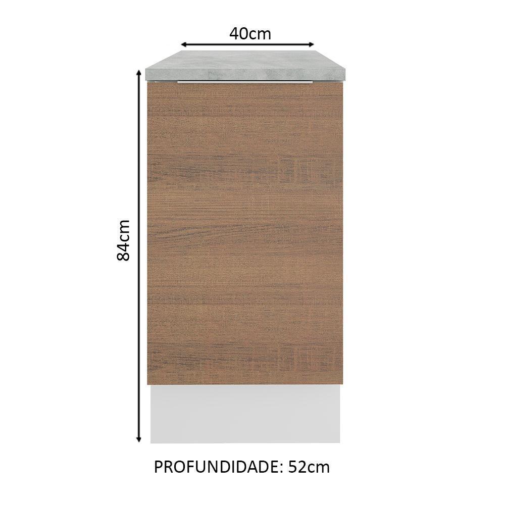 Balcão Stella 1 Porta Branco/rustic Madesa - 9