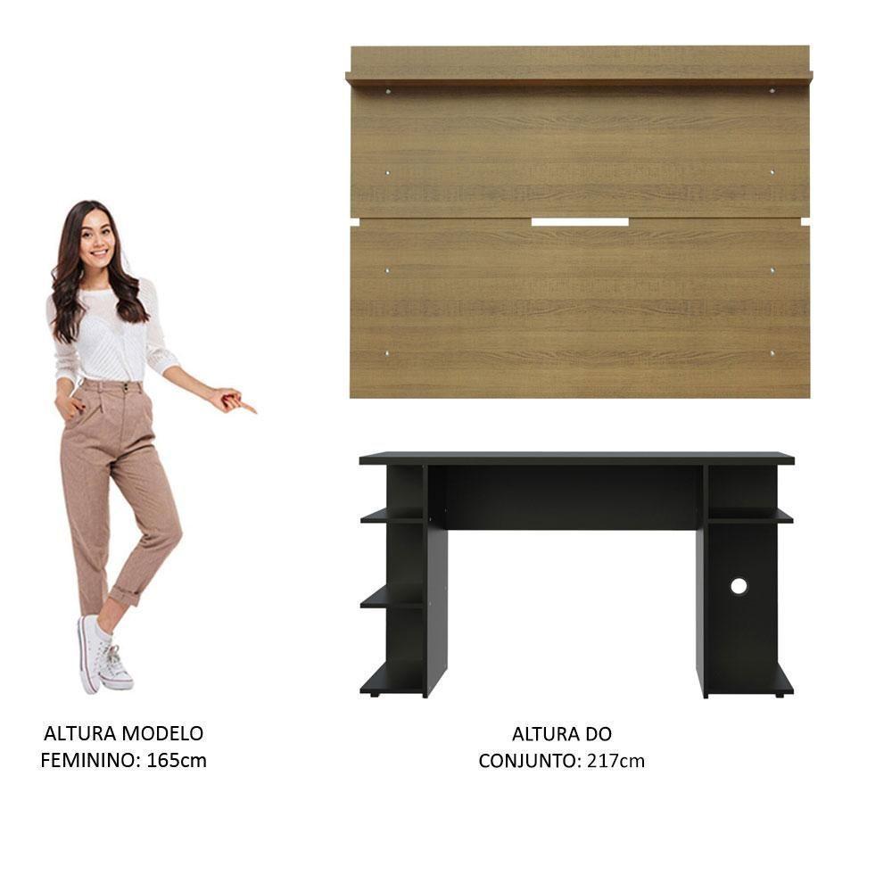 Mesa Para Computador Gamer e Painel Tv - Preto/rustic - 9