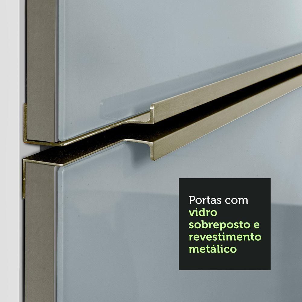 Armário Aéreo Madesa Lux 40cm 1 Porta Branco Cinza - 7