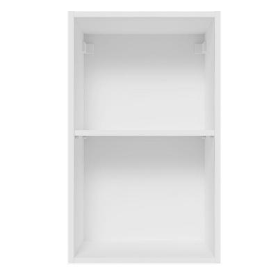 Armário Aéreo Madesa Lux 40cm 1 Porta Branco Cinza