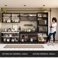 Cozinha Completa Madesa Reims 310001 Com Armário E Balcão Preto - 3