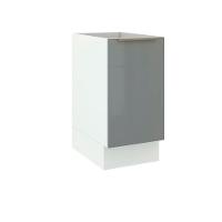Balcão Madesa Lux 40cm 1 Porta Branco Cinza - 1