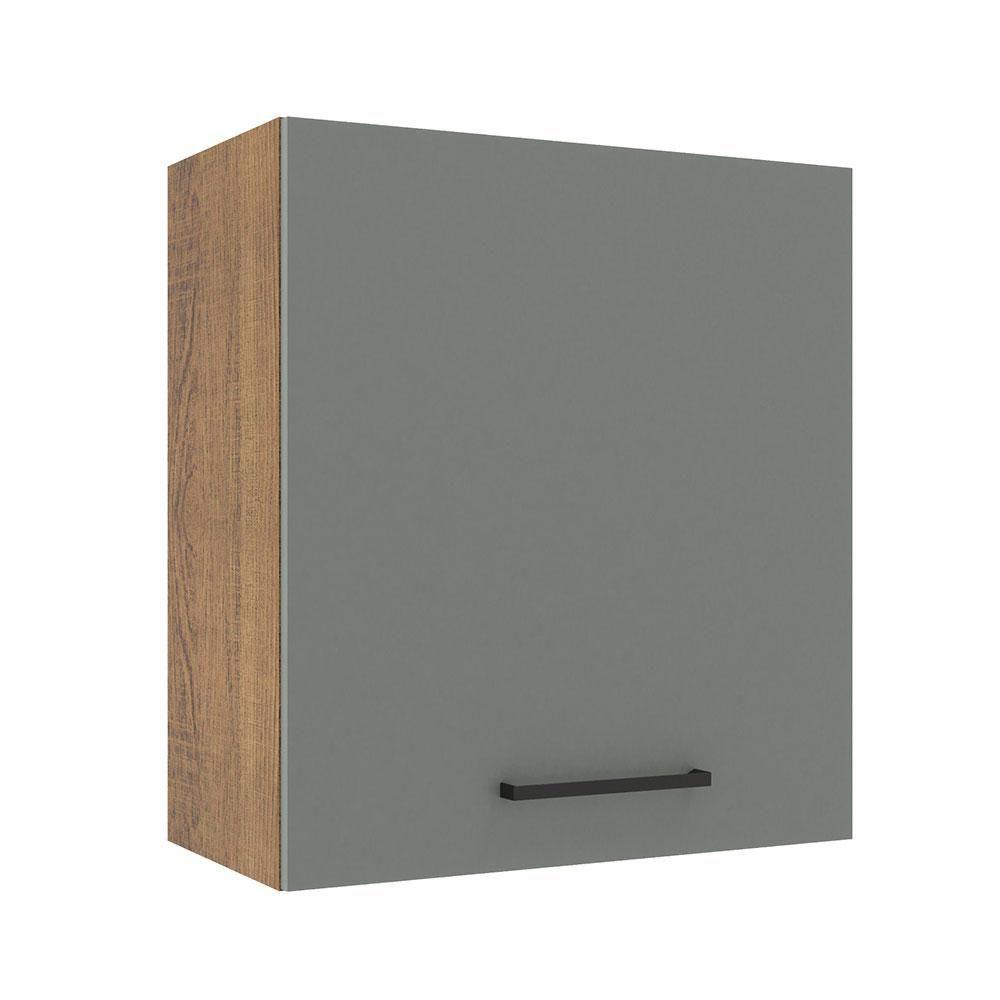 Armário Aéreo Madesa Agata 60 Cm 1 Porta Rustic Cinza - 2