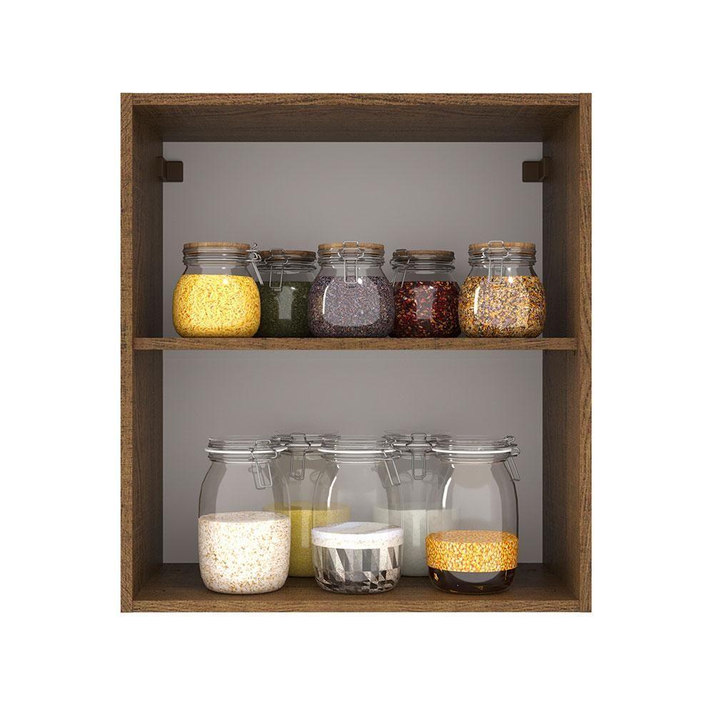 Armário Aéreo Madesa Agata 60 Cm 1 Porta Rustic Cinza - 8