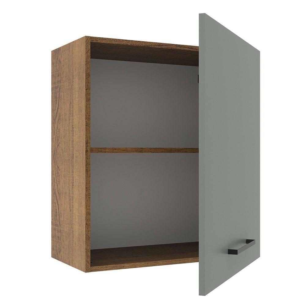 Armário Aéreo Madesa Agata 60 Cm 1 Porta Rustic Cinza - 10