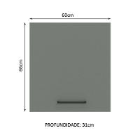 Armário Aéreo Madesa Agata 60 Cm 1 Porta Rustic Cinza - 5