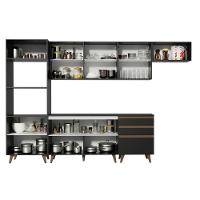 Cozinha Completa Reims com Armário e Balcão Preto Madesa - 3