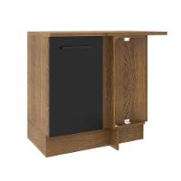 Balcão de Canto Madesa Agata 1 Porta Rustico Preto - 1