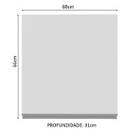 Armário Aéreo Glamy 60cm 1 Pt Rustic/Branco Madesa - 7