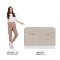 Balcão Gabinete De Pia 1 Porta E 2 Gavetas Branco/crema Agata Madesa Branco/crema - 7