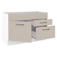 Balcão Gabinete De Pia 1 Porta E 2 Gavetas Branco/crema Agata Madesa Branco/crema - 8