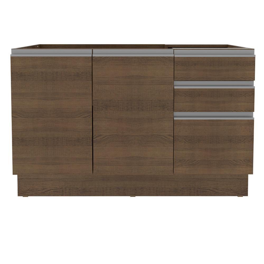 Balcão de Pia Glamy Rustic 2 Portas 3 Gavetas Madesa - 2