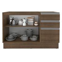 Balcão de Pia Glamy Rustic 2 Portas 3 Gavetas Madesa