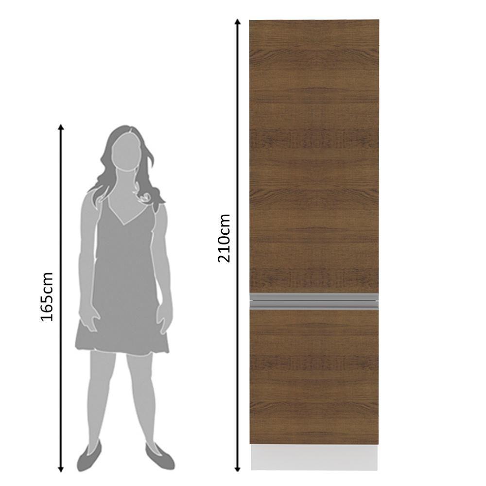 Paneleiro Acordes Glamy 100%MDF 60 2 Portas BR/Rustic Madesa - 7