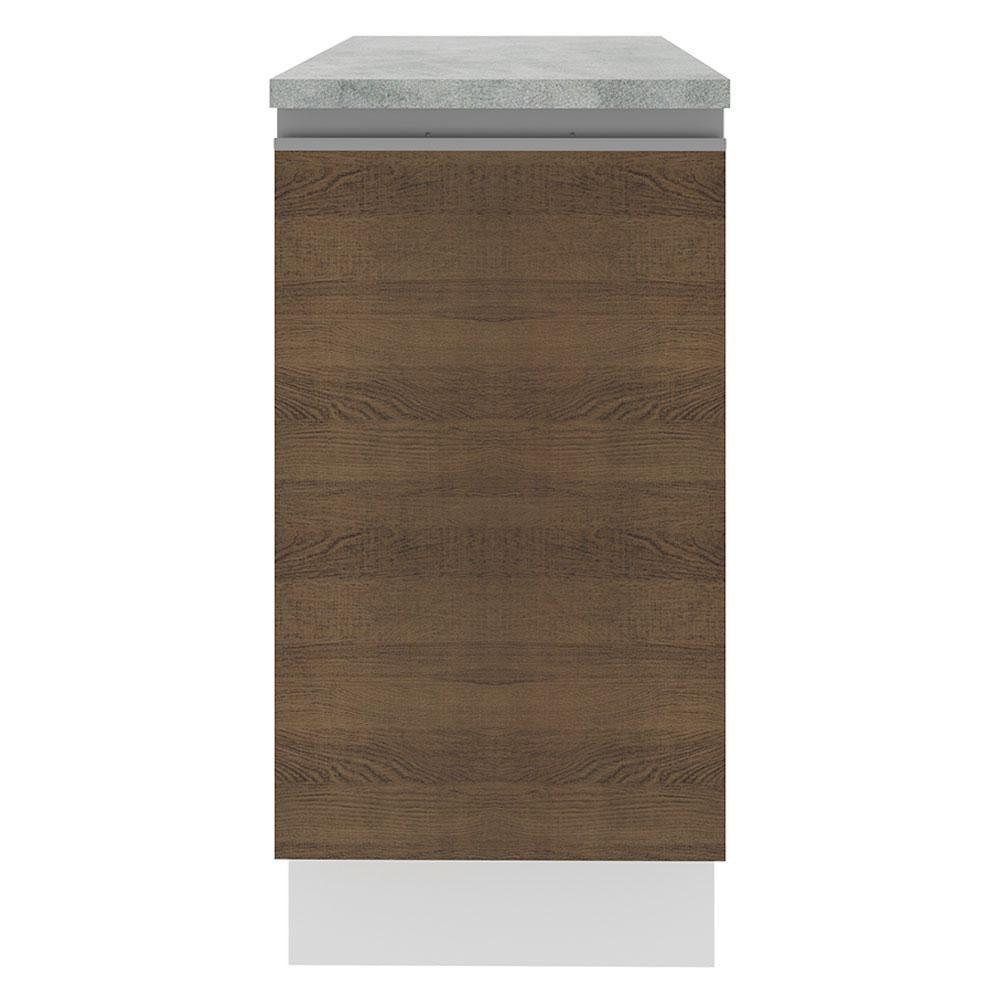 Balcão Glamy 40cm 1 Porta Branco e Rustic Madesa - 2