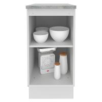 Balcão Glamy 40cm 1 Porta Branco e Rustic Madesa - 6