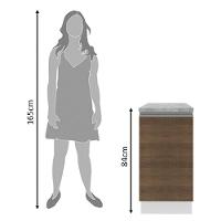 Balcão Glamy 40cm 1 Porta Branco e Rustic Madesa - 8