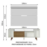 Rack Madesa Cancun com Pés e Painel para Tv Até 65'' Branco - 3