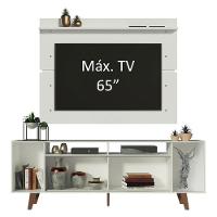 Rack Madesa Cancun com Pés e Painel para Tv Até 65'' Branco - 7