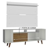 Rack Madesa Cancun com Pés e Painel para Tv Até 65'' Branco - 8