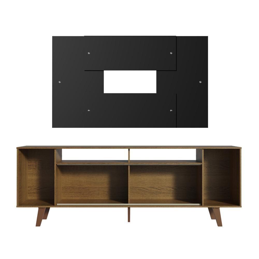 Rack Madesa Painel para Tv Até 58" com Pés Preto/rustic 7kd8 - 3