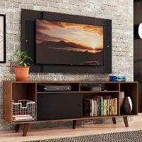 Rack Madesa Painel para Tv Até 58" com Pés Preto/rustic 7kd8 - 1