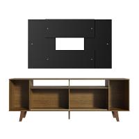 Rack Madesa Painel para Tv Até 58" com Pés Preto/rustic 7kd8