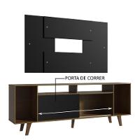Rack Madesa Painel para Tv Até 58" com Pés Preto/rustic 7kd8 - 8