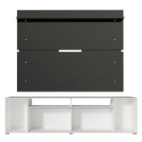 Rack Cancun e Painel para TV até 65" Branco/Preto Madesa