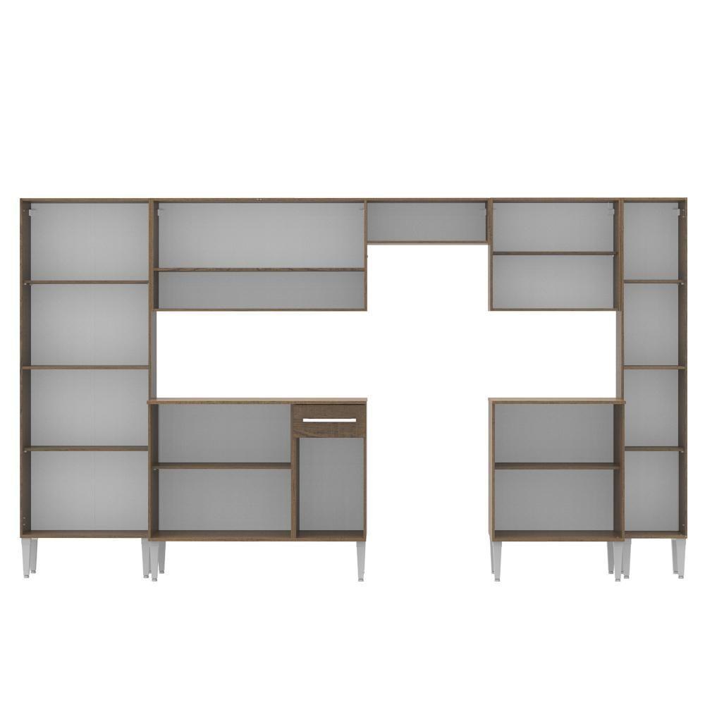 Cozinha Completa Emilly Armário Balcão Branco/Rustic Madesa - 4