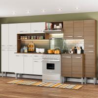 Cozinha Completa Emilly Armário Balcão Branco/Rustic Madesa - 2